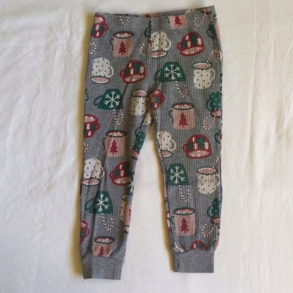 joe fresh hot cocoa thermal waffle knit pajamas matching set 2-3 yrs toddler - Picture 6 of 8